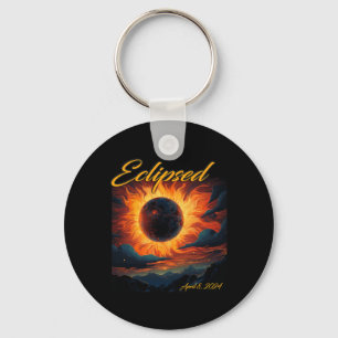 Llavero Eclipse solar total 2024 Luna solar total