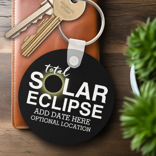 Llavero Eclipse solar total - 2024 o fecha personalizado