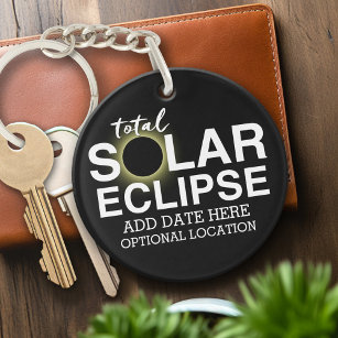 Llavero Eclipse solar total - 2024 o fecha personalizado