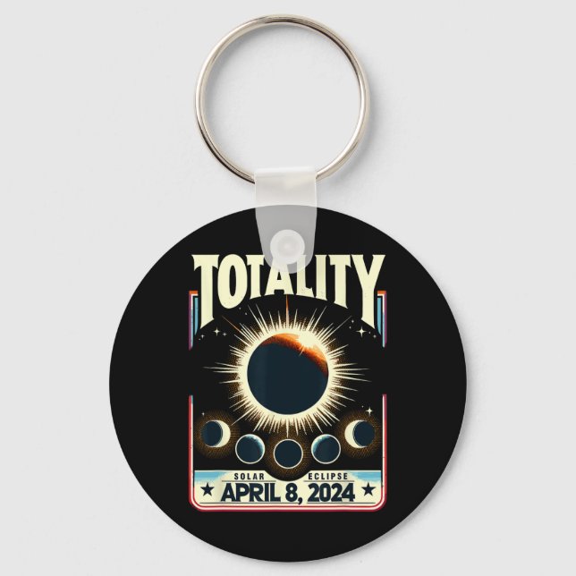 Llavero Eclipse Solar Total 2024 Totalidad Graciosa Ecli T (Anverso)