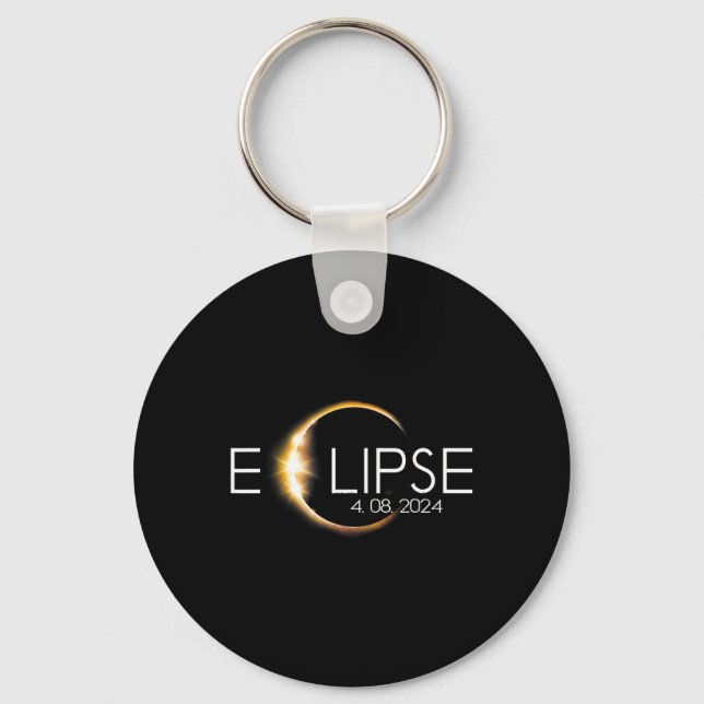 Llavero Eclipse solar total 8 de abril de 2024 Totalidad (Anverso)