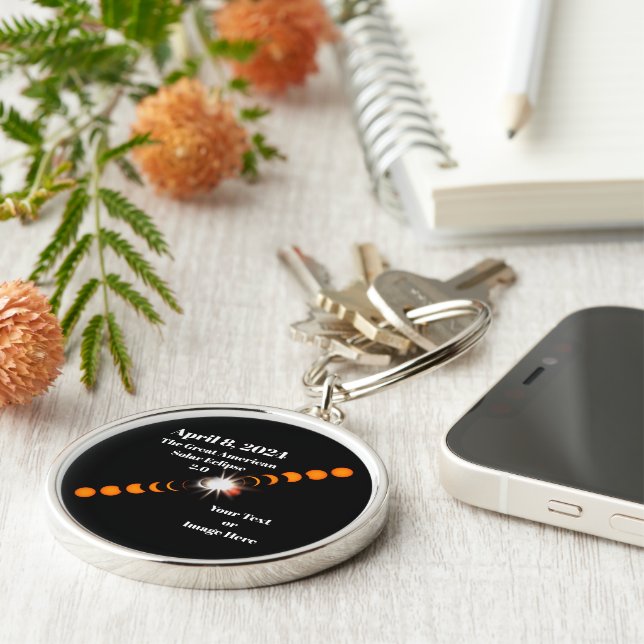 Llavero Eclipse solar total de 2024 (Lado)