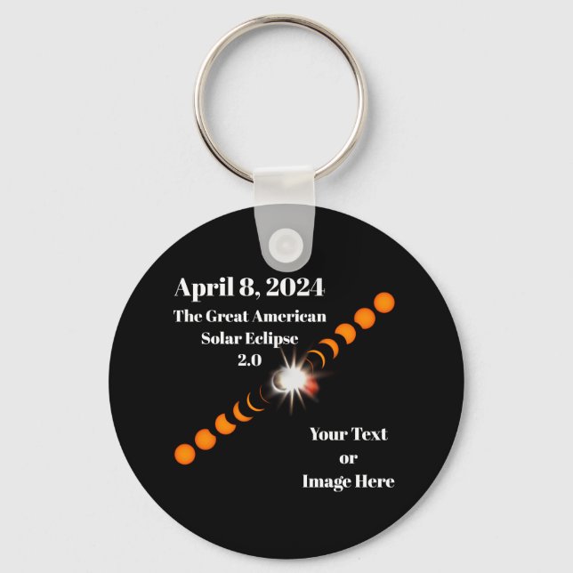 Llavero Eclipse solar total de 2024 (Anverso)