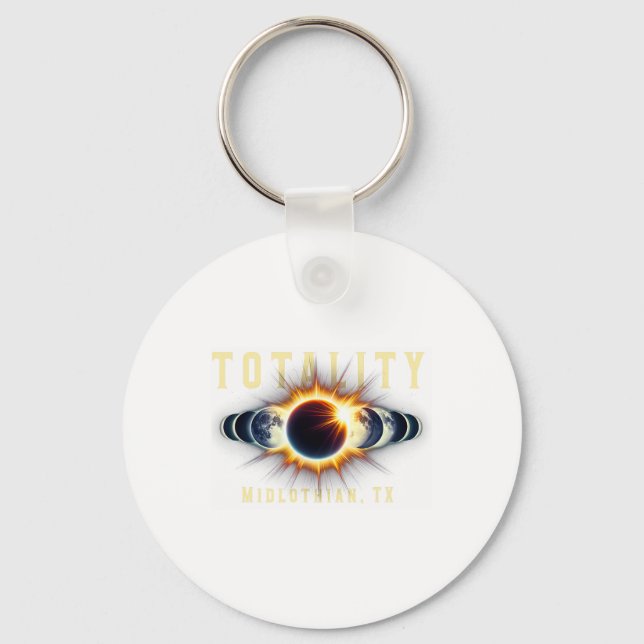 Llavero Eclipse solar total de 2024 x medio (Anverso)