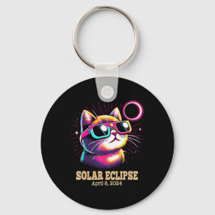 Llavero Eclipse solar total de gato 8 de abril