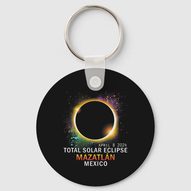 Llavero Eclipse solar total de México 2024 (Anverso)