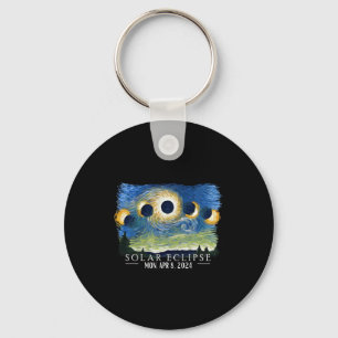 Llavero Eclipse solar total de noche estrellada 2024