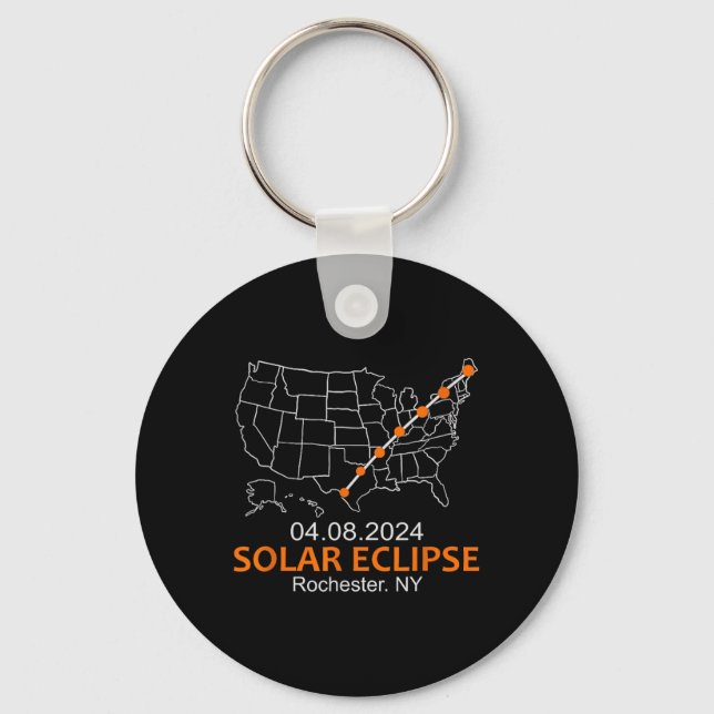 Llavero Eclipse solar total de Nueva York 2024 (Anverso)