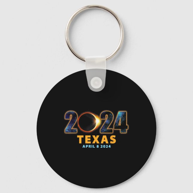 Llavero Eclipse solar total de Texas 2024 (Anverso)