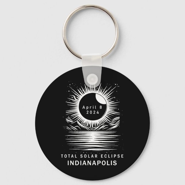 Llavero Eclipse solar total - Indianápolis (Anverso)