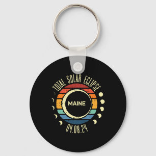 Llavero Eclipse solar total Maine Vintage 04.08.24 Hombres