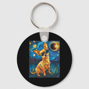 Llavero Eclipse solar total perro chihuahua