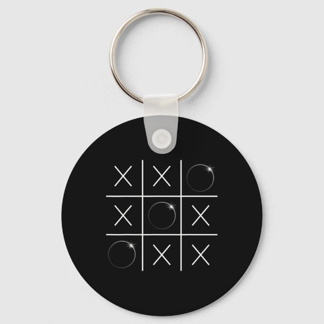 Llavero Eclipse solar total Tic Tac Toe 04 08 2024 Boys Gi (Anverso)