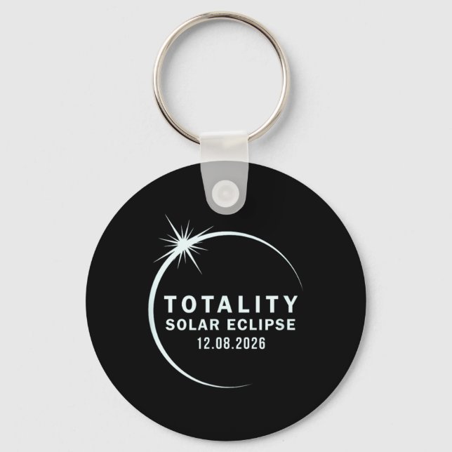 Llavero Eclipse total 2026 Eclipse solar total (Anverso)