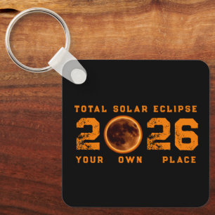 Llavero Eclipse Total de Sol 12 de agosto de 2026
