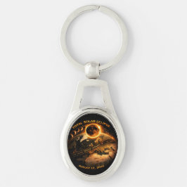 Llavero Eclipse Total de Sol 12 de agosto de 2026 Ruta de