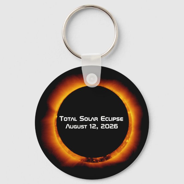 Llavero Eclipse Total de Sol 2026 (Anverso)