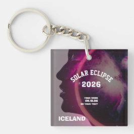 Llavero Eclipse total de sol agosto 2026 texto personaliza