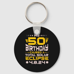 Llavero Eclipse total del sol para el cumpleaños número 50