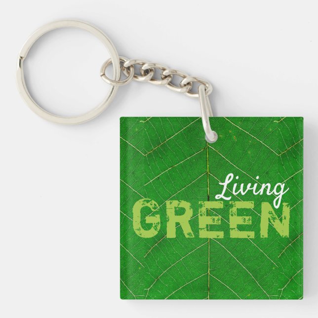 Llavero Eco Friendly Living Green (Frente)