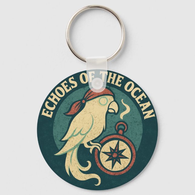 Llavero Ecos Del Loro Pirata Del Océano (Anverso)