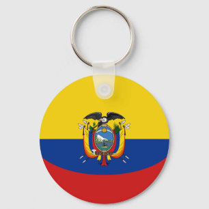 Llavero Ecuador Fisheye Flag Keychain
