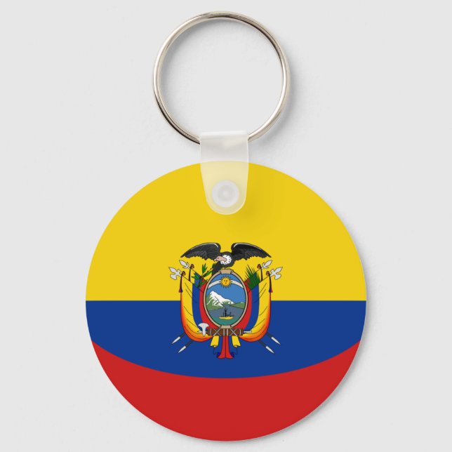 Llavero Ecuador Fisheye Flag Keychain (Anverso)