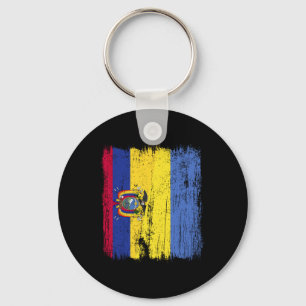 Llavero Ecuador Ucrania Media Bandera Ecuatoriano Ucranian