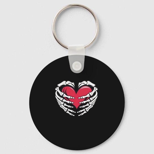 Llavero Ed Heart In Skeletal Hands Classic (Anverso)