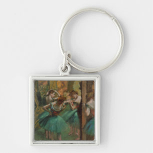Llavero Edgar Degas bailarinas de Keychain rosa y verde