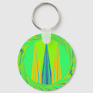 Llavero Edgy Geometrical Neon Design