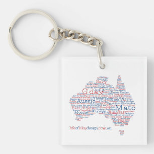 Llavero Edición especial Palabra clave Aussie Slang