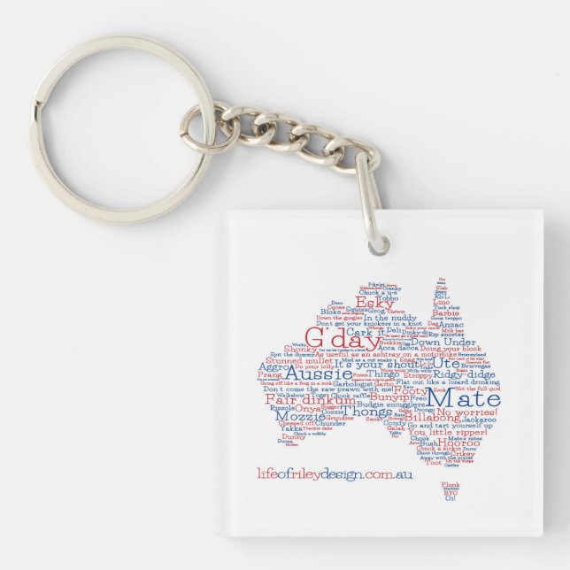Llavero Edición especial Palabra clave Aussie Slang (Frente)