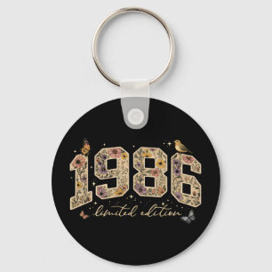Llavero Edición Limitada Cumpleaños 40 Floral 1986