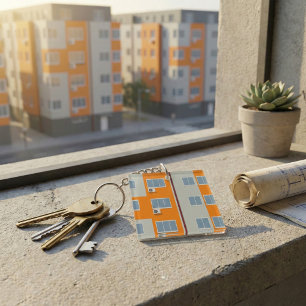 Llavero Edificio de Apartamentos Modernos con Aires Acondi