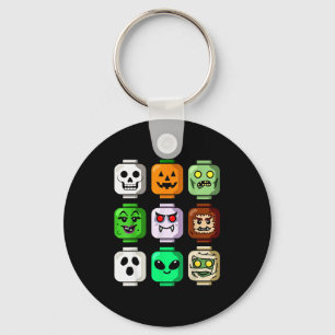 Llavero Edificio de Halloween Ladrillo Cabeza Calabaza Fan