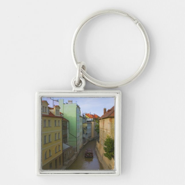 Llavero Edificios históricos con canal, Praga, Chequia (Frente)