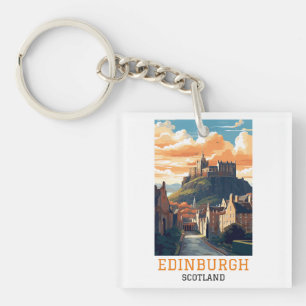 Llavero Edinburgh Scotland Castle Retro Vintage Travel