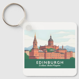 Llavero Edinburgh Scotland Reino Unido Pastel Travel