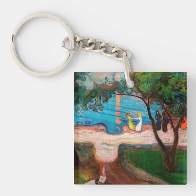 Llavero Edvard Munch - Baile en la playa (Frente)
