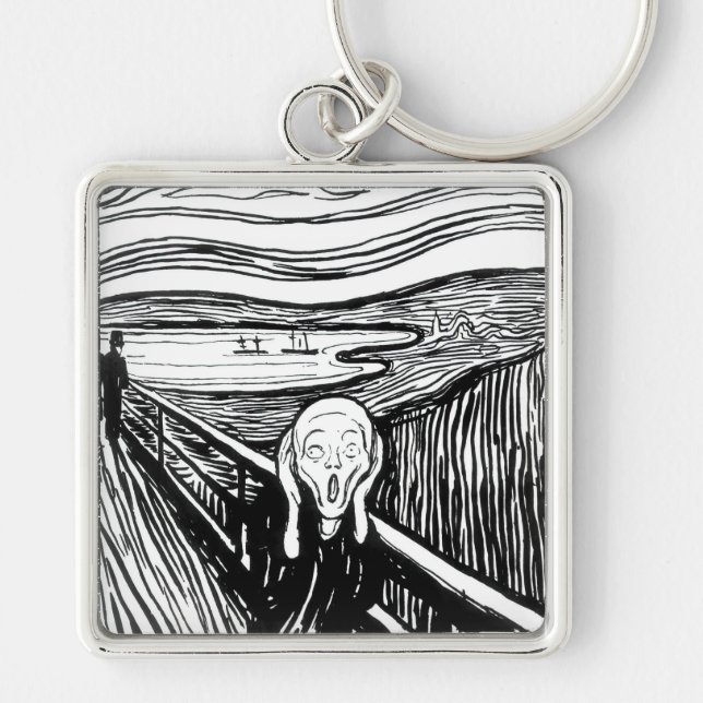 Llavero Edvard Munch - La litografía de la crema (Frente)