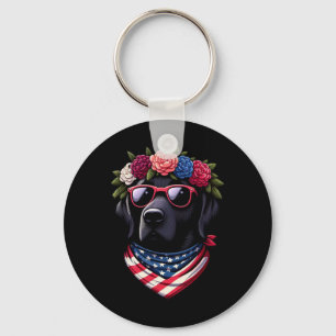 Llavero Ee.Uu. 4 De Julio El Negro Patriótico Americano La