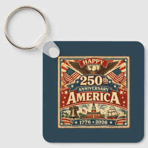 Llavero EE. UU. América 250 Aniversario Vintage Patriótico