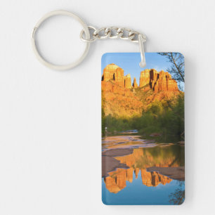 Llavero EE. UU., Arizona. Cathedral Rock al atardecer