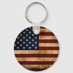 Llavero EE. UU. / bandera grunged