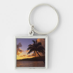 Llavero EE. UU., Hawái, Kauai, Amanecer colorido en un 2