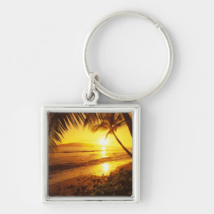 Llavero EE. UU., Hawái, Maui, Atardecer colorido en un 2