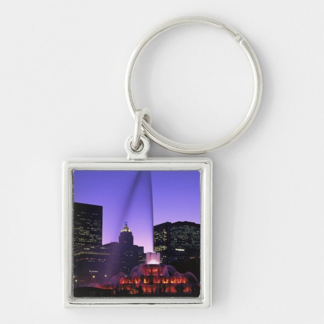 Llavero EE.UU., IL, Chicago. Fuente de Buckingham, Grant (Frente)