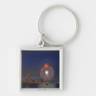 Llavero EE. UU., Illinois, Chicago, fuegos artificiales de
