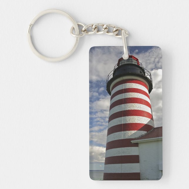 Llavero EE. UU., Maine, Lubec. Faro de West Quoddy Head (Frente)